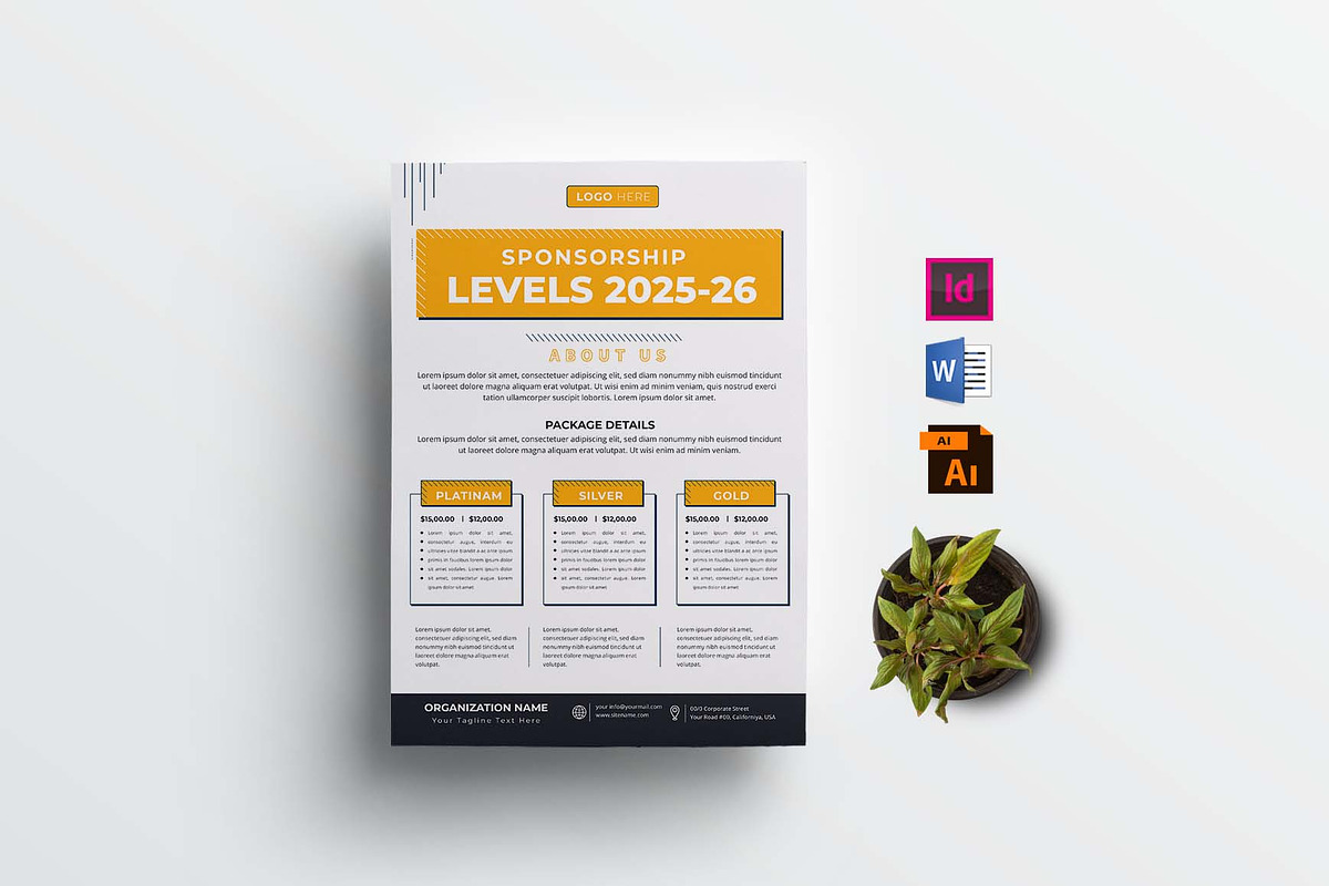 Event Sponsorship Level Menu, a Flyer Template by design_hut (Photo 1 of 4)