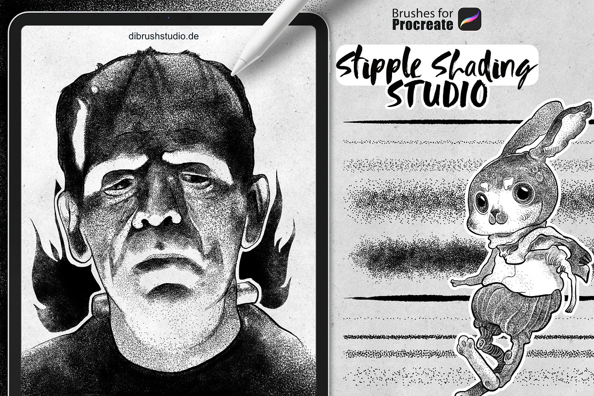 Procreate - Stipple Shading Studio, a Brush Add-On by DiBrush Studio (Photo 1 of 7)
