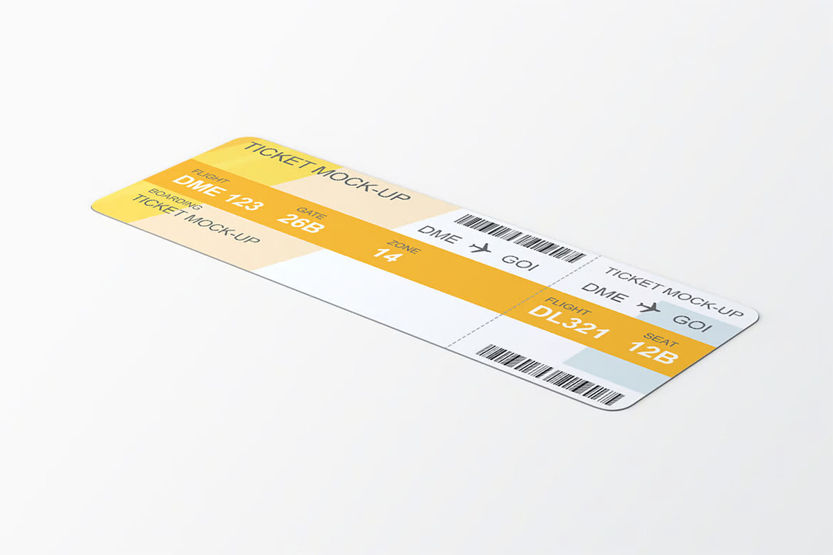 Ticket Mock-Up, an Advertising Mockup by DesignRushMarket (Photo 4 of 8)