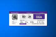Modern Train Ticket Template, a Card Template by Sundaylab (Thumbnail 1 of 3)