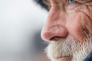 Close up portrait of an elderly man, a Person Photo by MistyDay