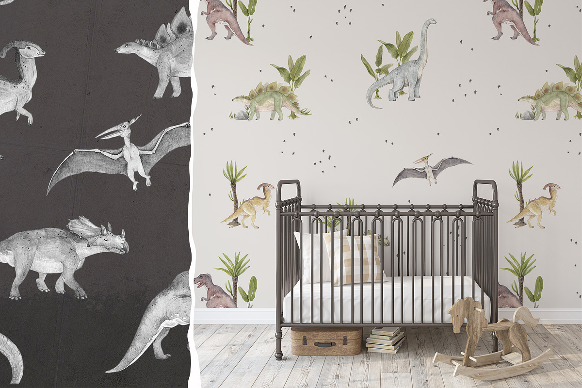 DINOSAURS watercolor set, an Animal Illustration by Natali Smolova (Photo 5 of 11)