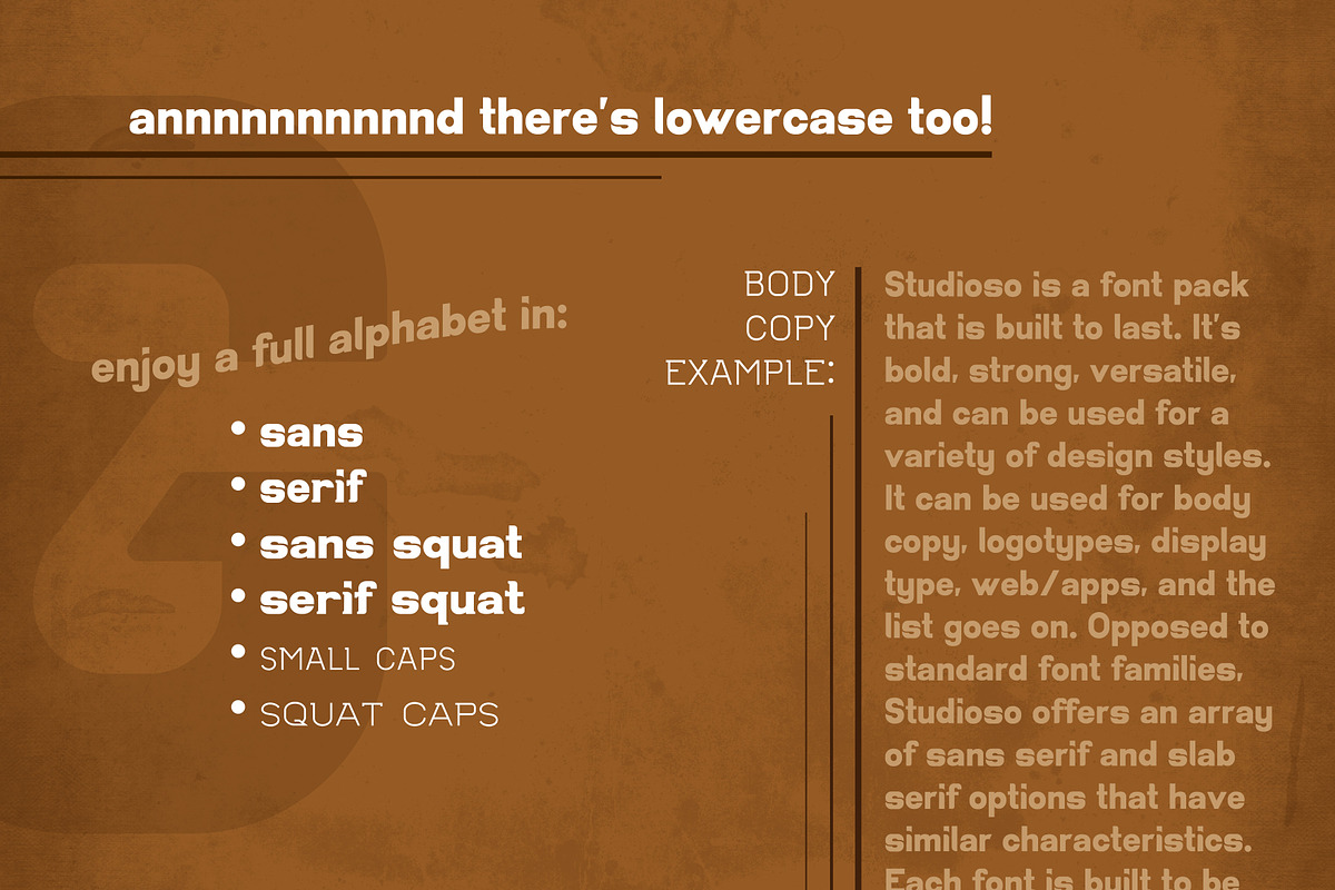 Studioso – Slab & Sans Serif Combo, a Slab Serif Font by Lateral Design (Photo 6 of 7)