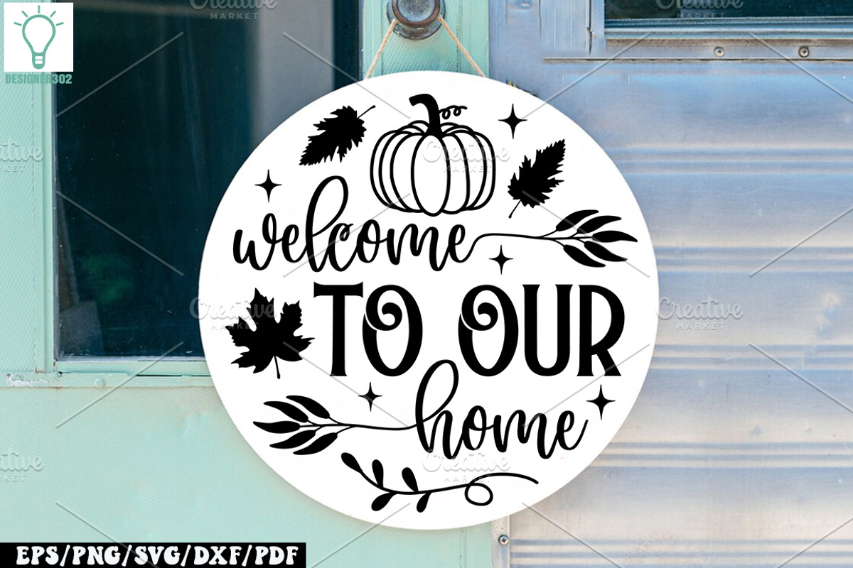 Fall Round Door hanger SVG Bundle, a Graphic by Designer302 (Photo 21 of 23)