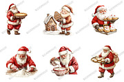Santa Baking Clipart, an Illustration by designcity5 (Thumbnail 2 of 5)