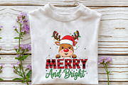 Merry And Bright Reno Reindeer Png, an Illustration by DreamPrint404 (Thumbnail 2 of 5)