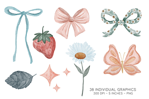 Watercolor Cottagecore Clipart