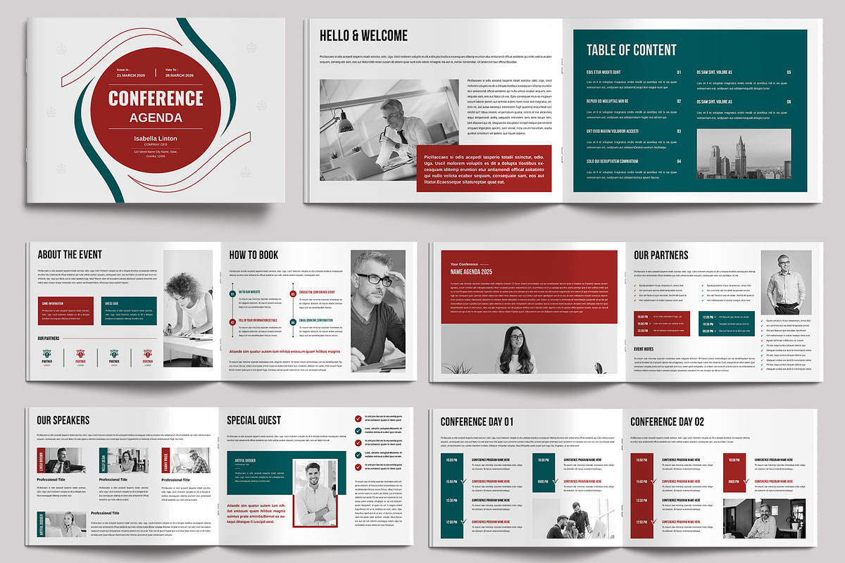 Conference Agenda Landscape, a Brochure Template by MightyDesign (Photo 1 of 6)