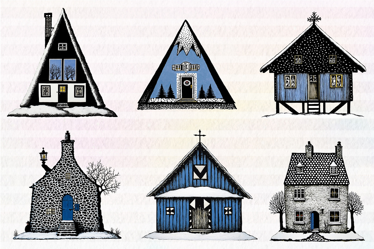 Winter Cottage PNG Bundle, an Illustration by CreationArt (Photo 4 of 4)
