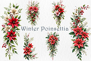 Poinsettia Clipart Bundle, a Seasonal Illustration by GalaDesign03 (Thumbnail 4 of 9)