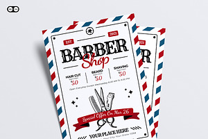 Barber Shop Flyer, a Flyer Template by Siska Arista