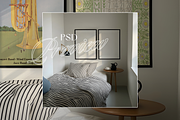 Set of Two Frames Bedroom Mockup, an Advertising Mockup by WasMockups (Thumbnail 5 of 5)