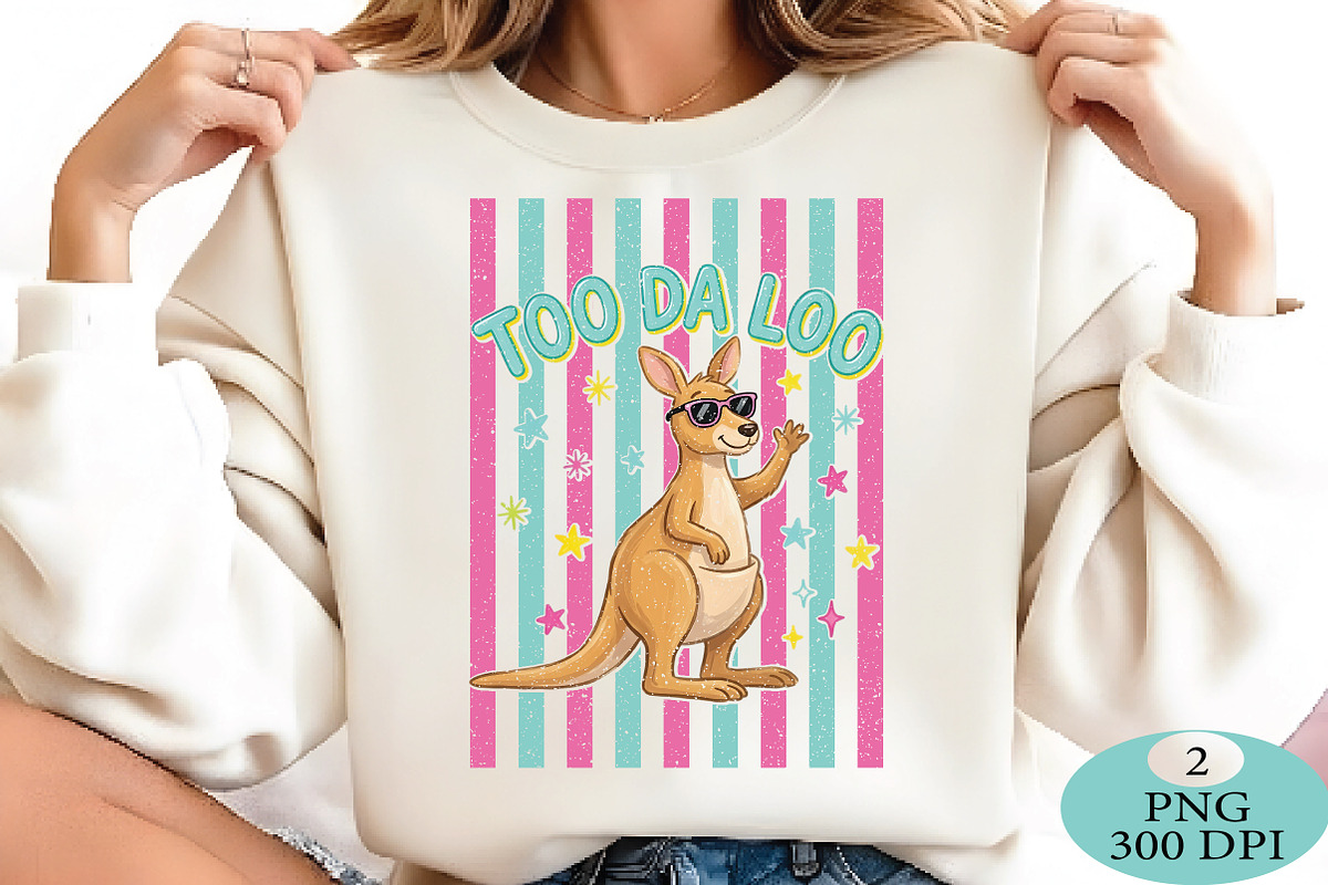 Toddle Loo Kangaroo Funny Preppy PNG, an Illustration by Daily.Designs (Photo 4 of 5)