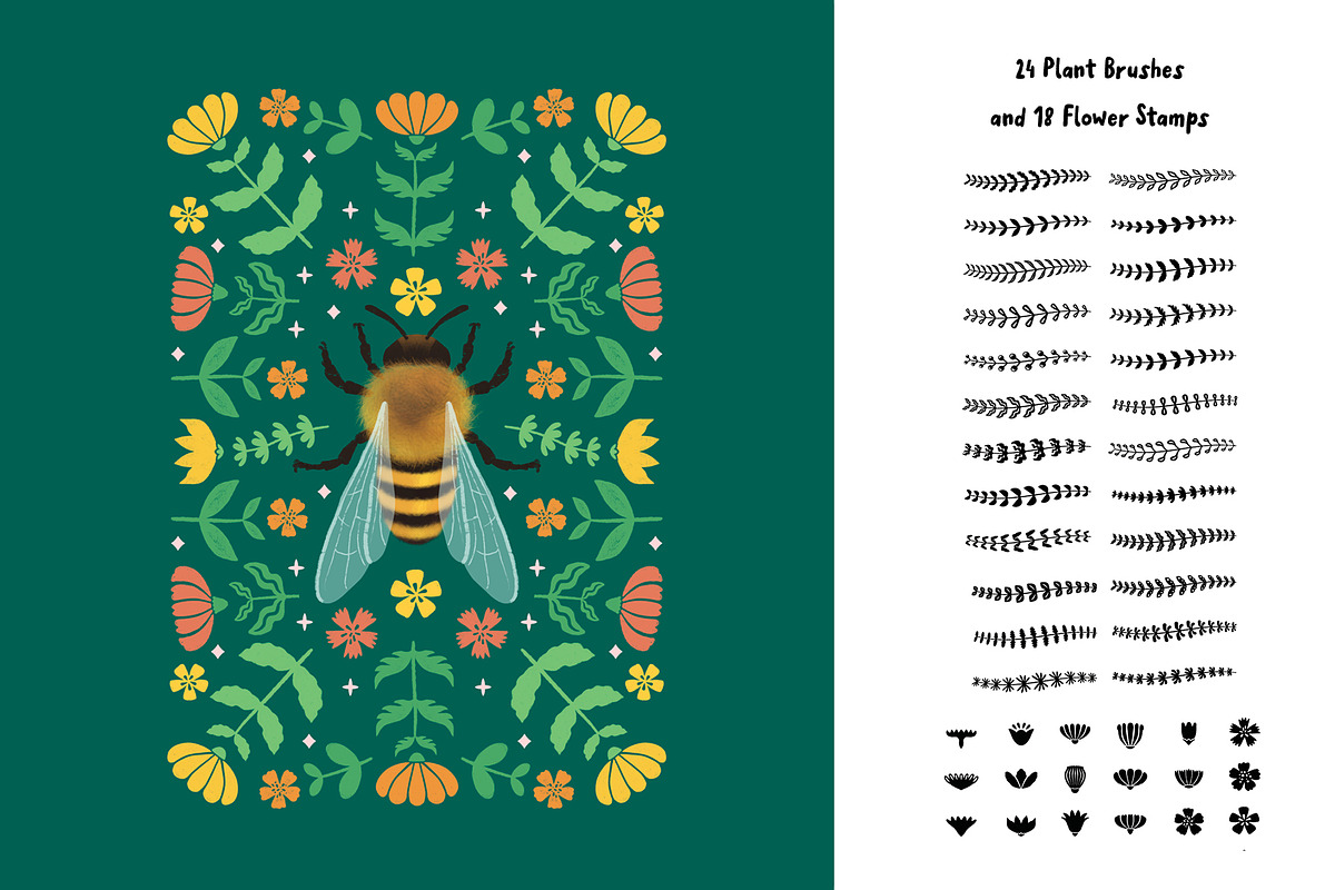 Bee Creator: 100 Procreate Brushes, a Brush Add-On by Pencil Twist (Photo 4 of 11)