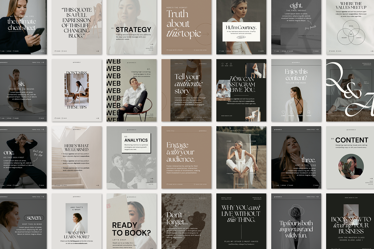 BUNDLE: Chic Canva Social Templates, a Social Media Template by Knead Creative (Photo 5 of 8)