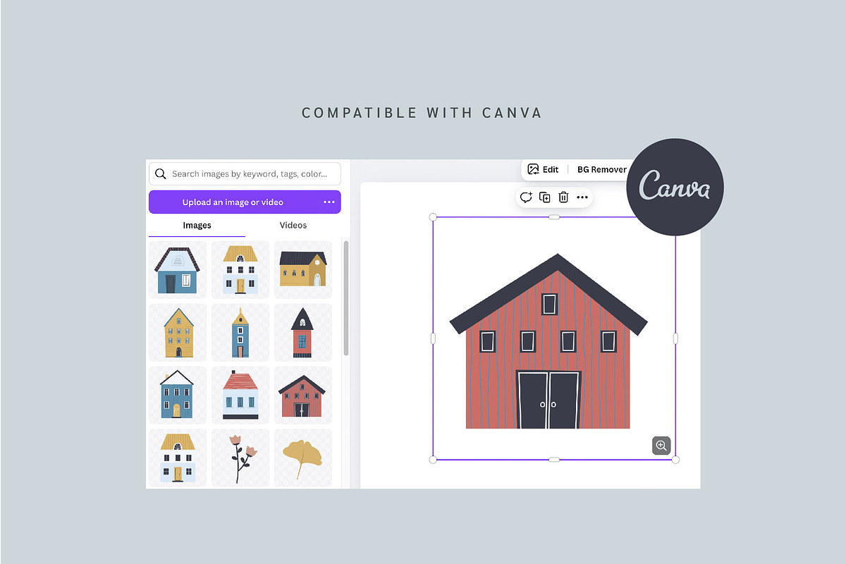 Scandi houses vector collection, a Decorative Illustration by vanloveart (Photo 7 of 9)