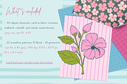 Summer florals & geometric patterns, a Decorative Illustration by CapriceMeDesigns (Thumbnail 2 of 18)
