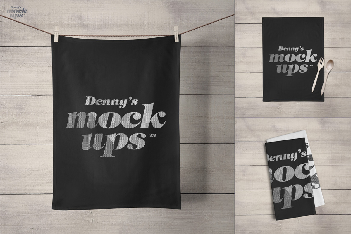 Flour Sack Towel Mockup, a Product Mockup by Denny's Mock-ups (Photo 8 of 10)