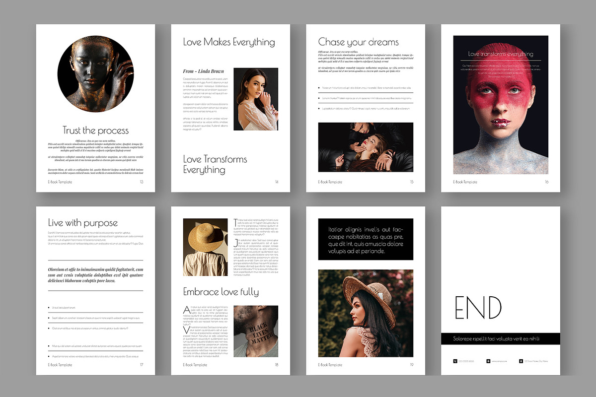 Minimal E-book Design Layout