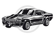 Muscle car, a Transportation Illustration by mesblanc (Thumbnail 1 of 2)