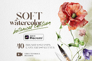 Watercolor Procreate brushes Botany, a Brush Add-On by Yuliya Derbisheva (Thumbnail 1 of 13)