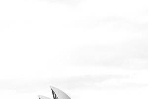 Black and white Sydney Opera house, an Architecture Photo by BOOCYS