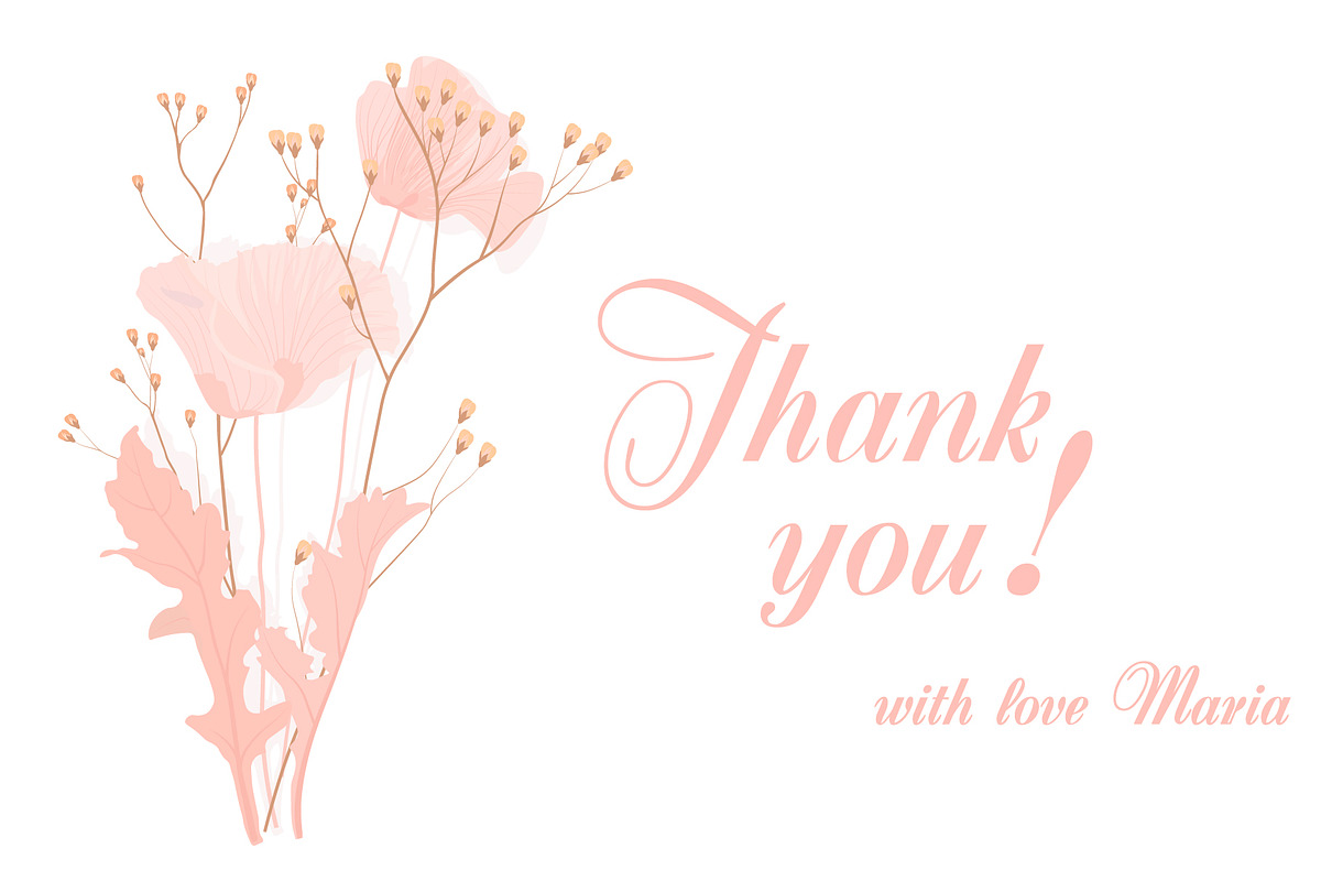 Blush Pink Flowers Poppies One Touch, an Illustration by MariiaVasilenko (Photo 10 of 10)