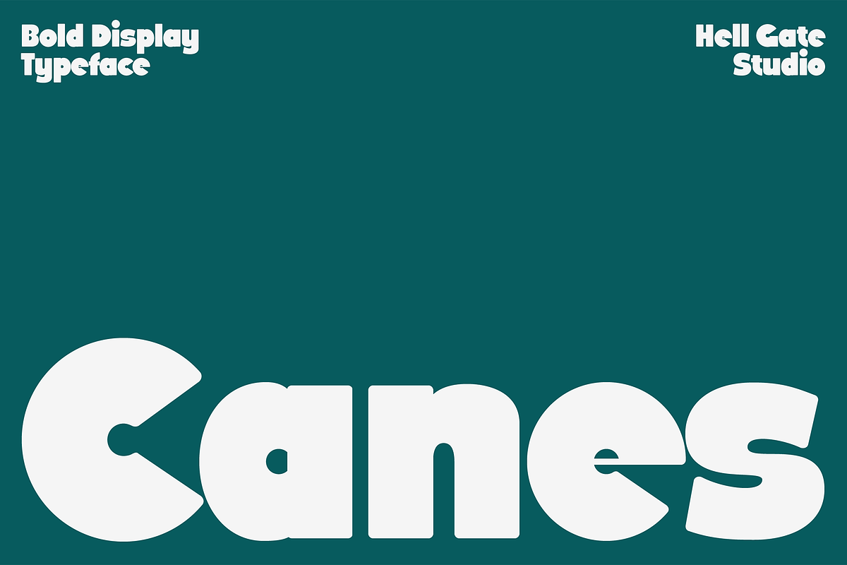 Canes Bold Display Typeface, a Sans Serif Font by GRVS Studio