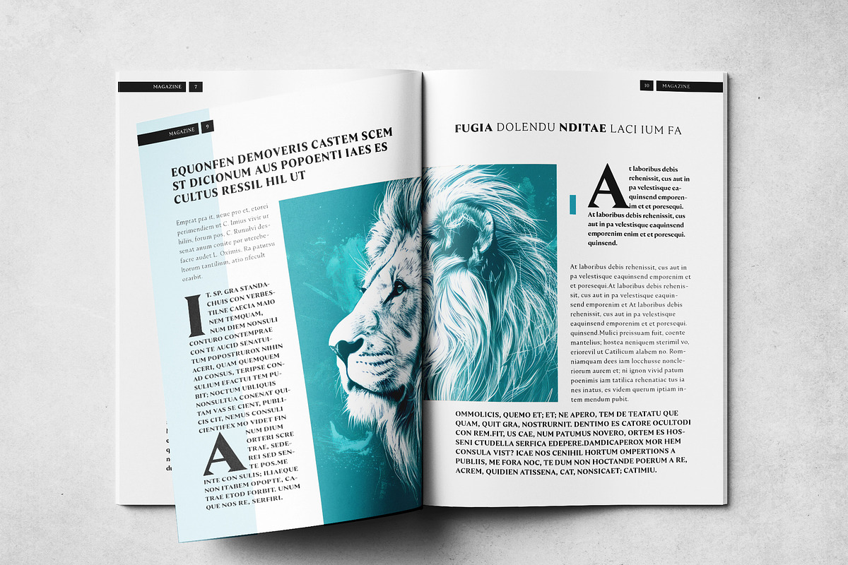 Clean Magazine Print Layout Template, a Magazine Template by Grkic Creative (Photo 6 of 13)