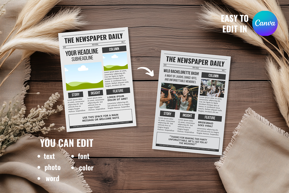 Front Page Newspaper Template, a Flyer Template by ZoloDesignHub (Photo 3 of 7)
