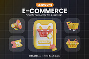 E-commerce 3D Icon, a Graphic by Artnivora.Std (Thumbnail 1 of 4)