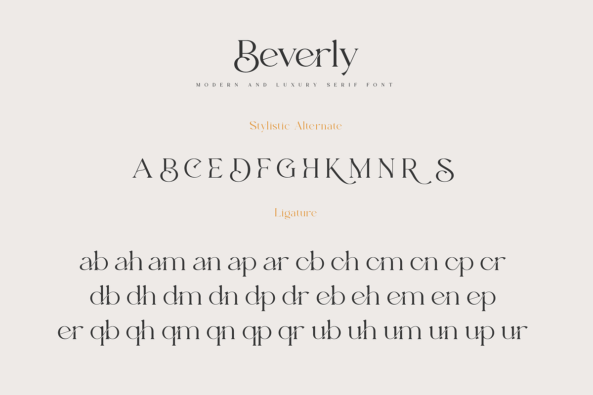Beverly - Modern & Luxury Serif Font, a Serif Font by Pen Culture (Photo 11 of 12)