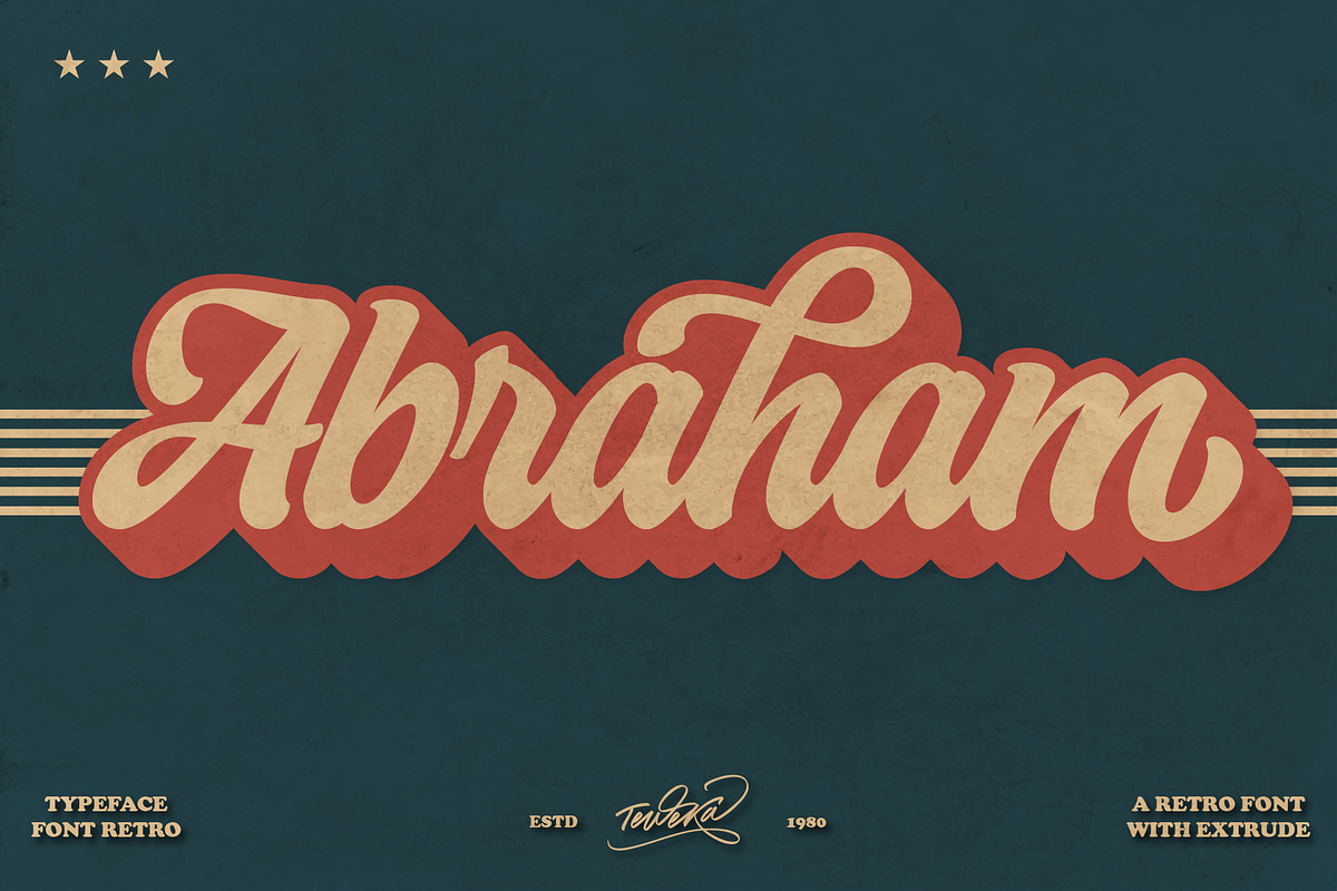 Abraham, a Script Font by Teweka (Photo 1 of 12)