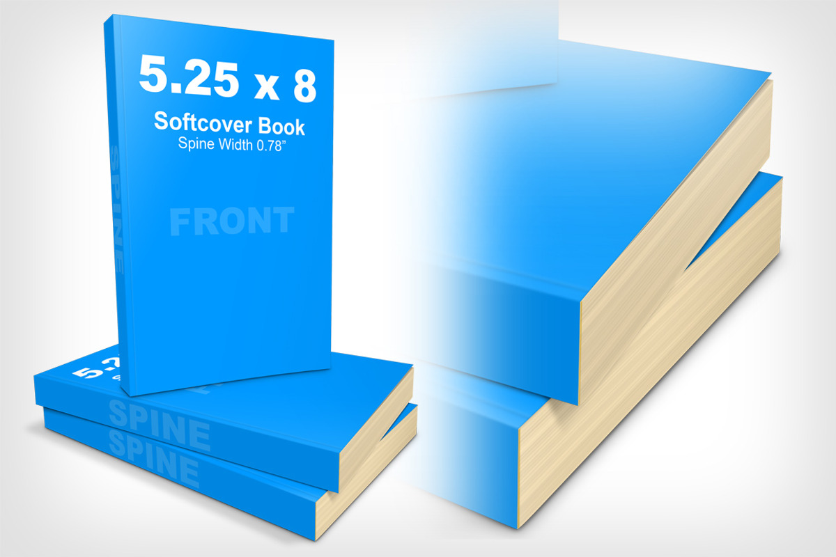 5.25 x 8 Softcover Book Stack Mockup, a Print Template by Cover Actions Premium (Photo 3 of 3)