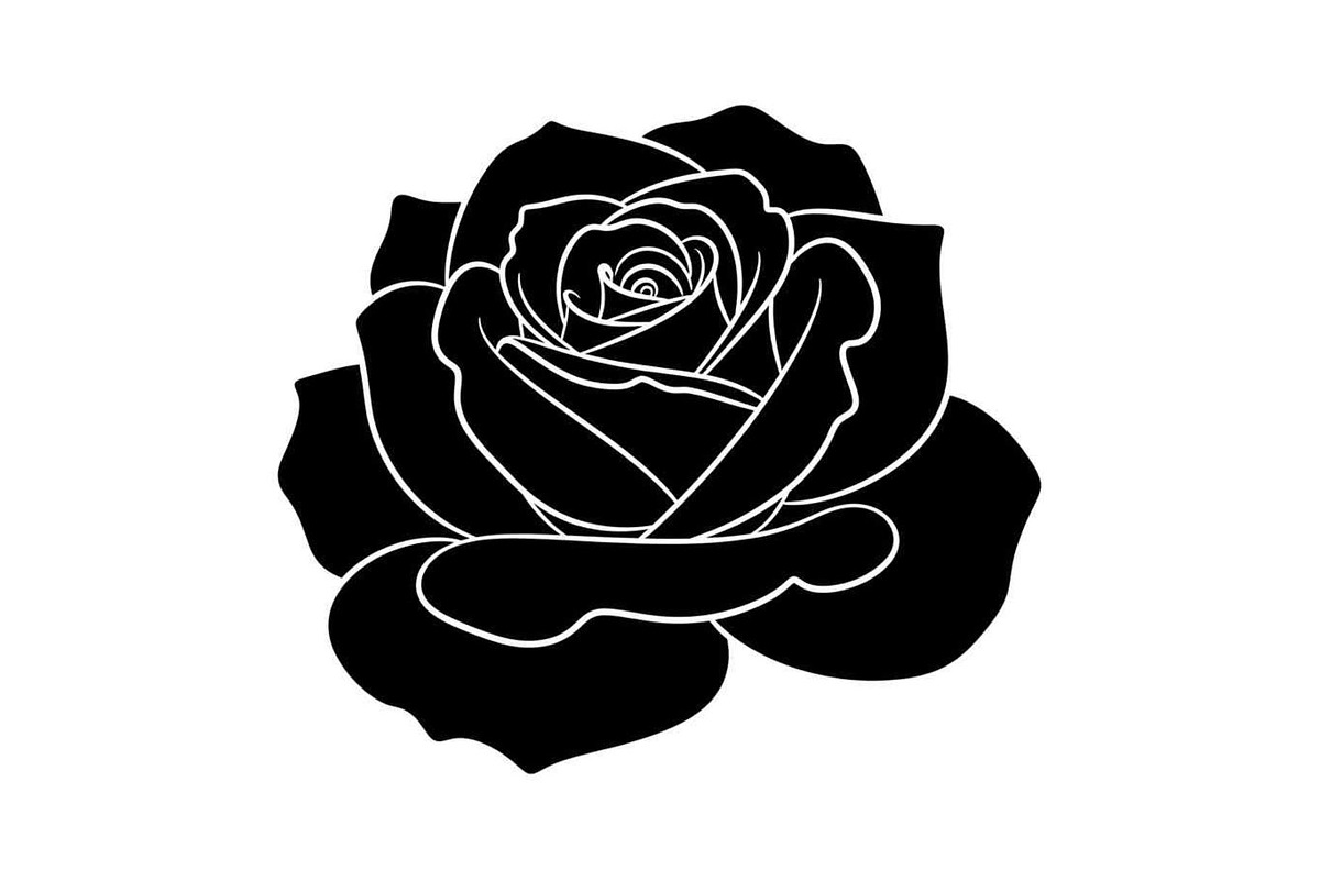 50 Black Rose Silhouette Vector Bund, an Illustration by Gaye Art (Photo 30 of 51)