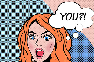 Pop Art Red Head 8040 × 6354 px JPG