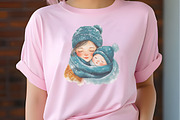 Pastel Teal Mother and Child Mothers, an Illustration by RobertsArt (Thumbnail 3 of 7)