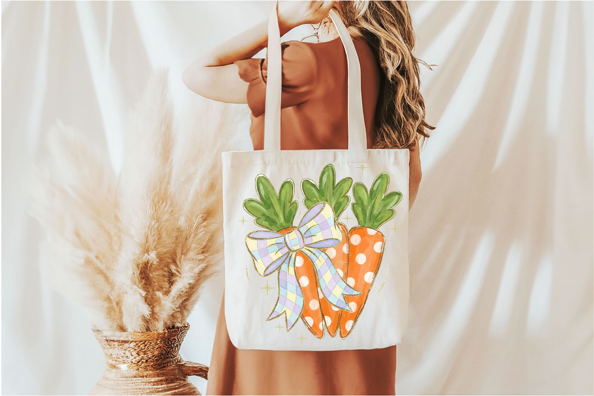 Glitter Coquette Easter Carrots Png, an Illustration by Designking (Photo 5 of 6)