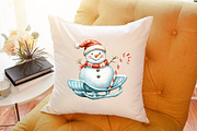 Christmas Pastel Blue Snowman Clipar, an Illustration by Sublimation Artist (Thumbnail 6 of 6)