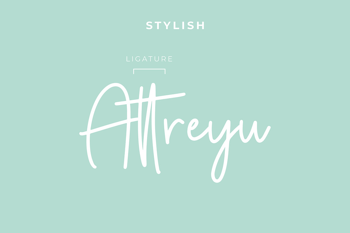 Autumn Fairy Signature Monoline Font preview 3