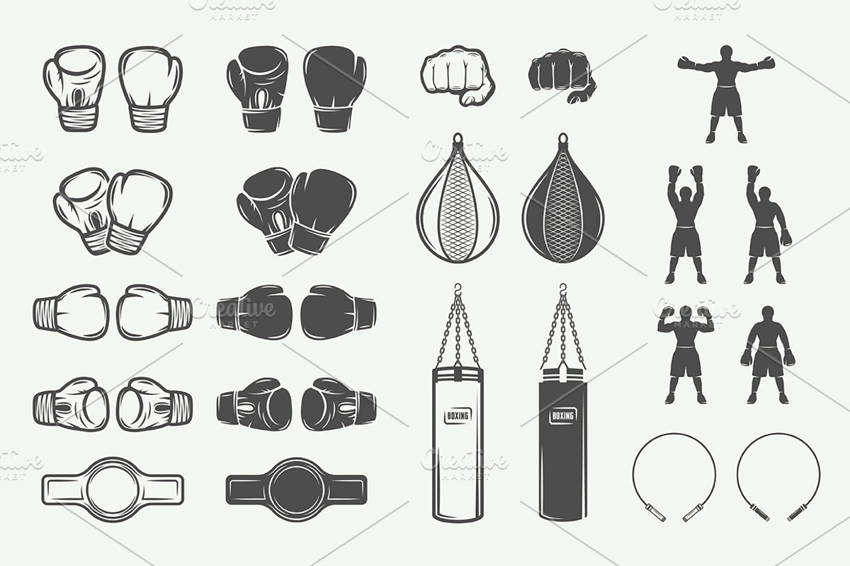 Vintage Boxing Bundle, a Branding & Logo Template by AkimD (Photo 8 of 8)