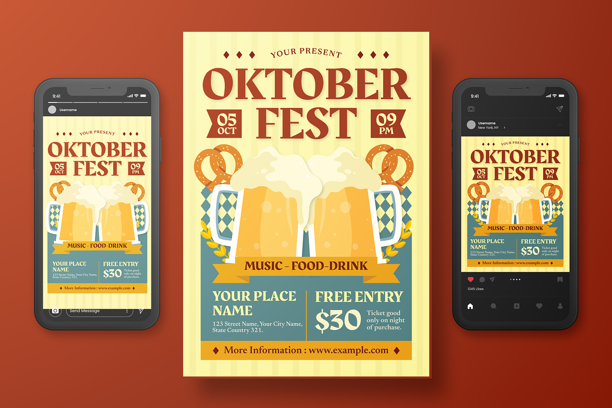 October Fest Flyer Set, a Flyer Template by Annora Studio (Photo 2 of 6)