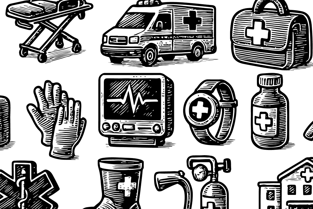 Emergency Medical Set, an Object Graphic by RT Studio (Photo 4 of 4)