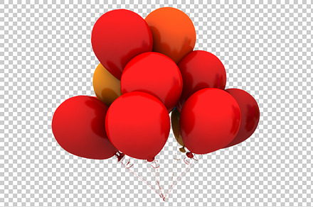 Balloons - 3D Render PNG preview 2