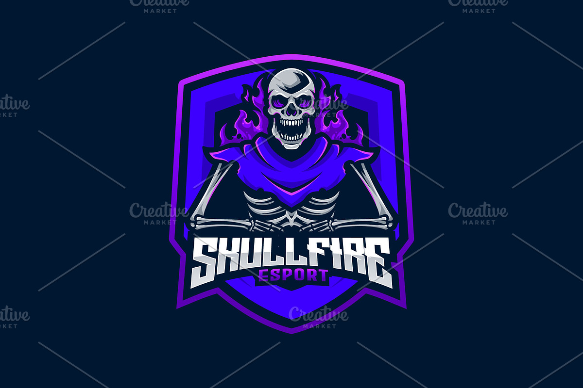 Skull Mascot Esport Logo, a Branding & Logo Template by prps.std (Photo 3 of 3)