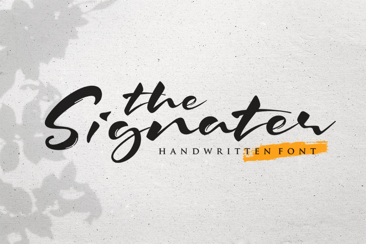 The Signater, a Handwritten Font by typeline studio