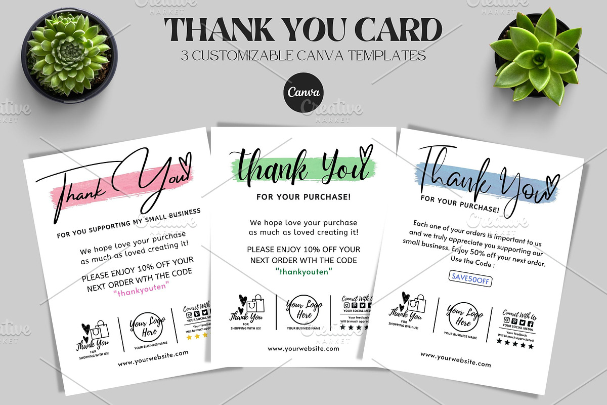 Thank You Card For Small Business, a Flyer Template by Oskar Wantopi (Photo 1 of 5)