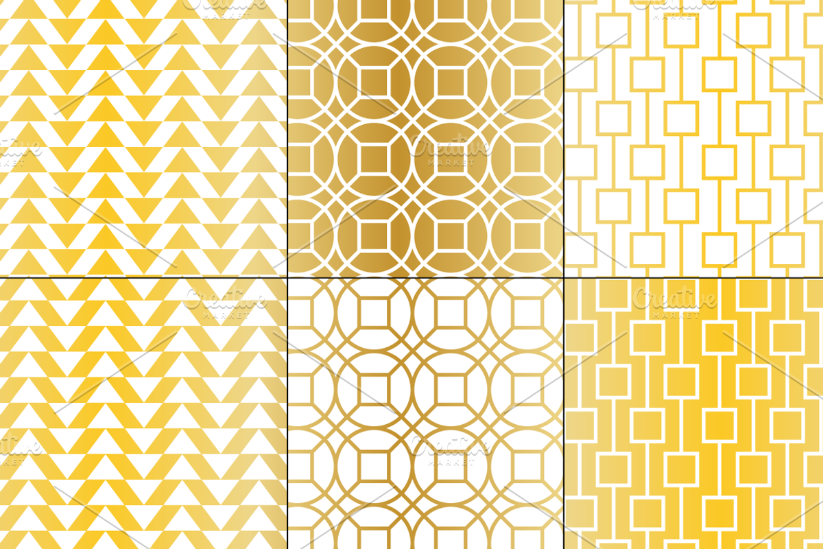 Seamless Gold Mod Geometrics preview 4