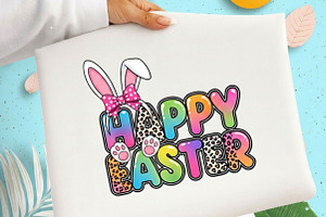Happy Easter Bunny PNG, Colorful, an Illustration by Designking