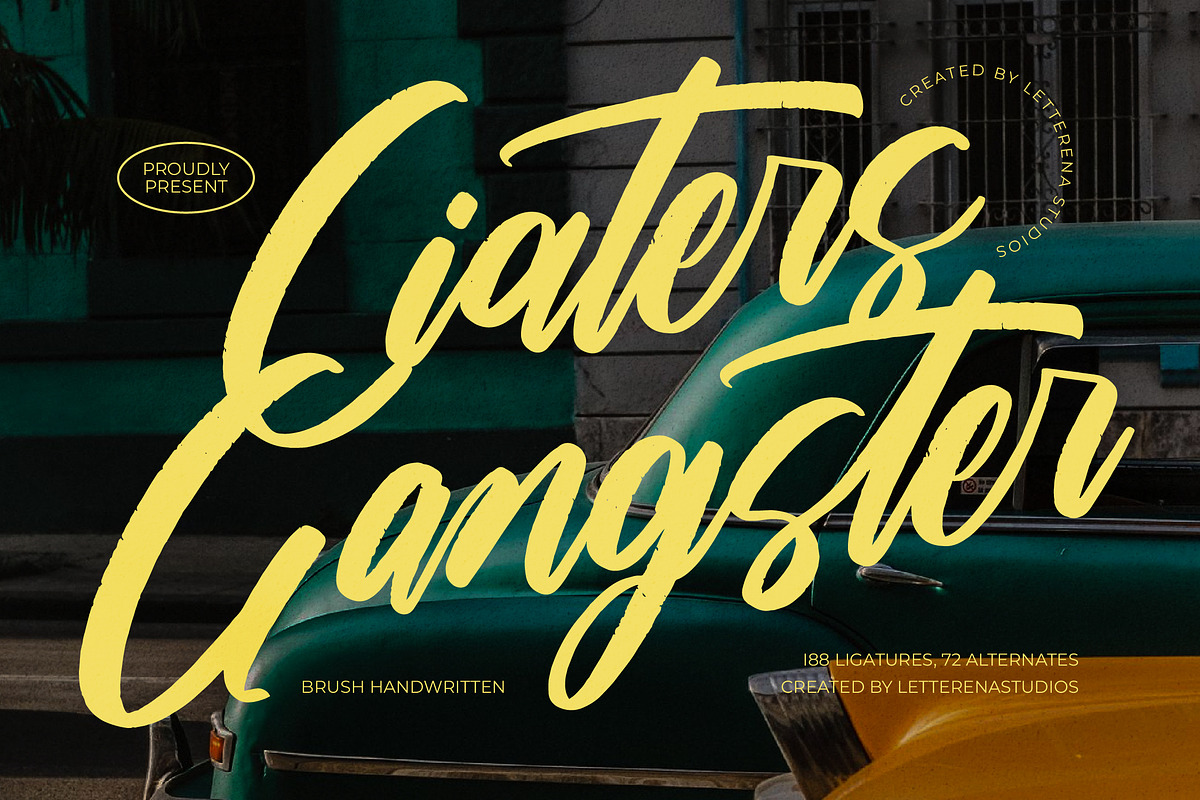 Ciaters Gangster Brush Handwritten, a Script Font by Letterena Studios Script (Photo 1 of 15)